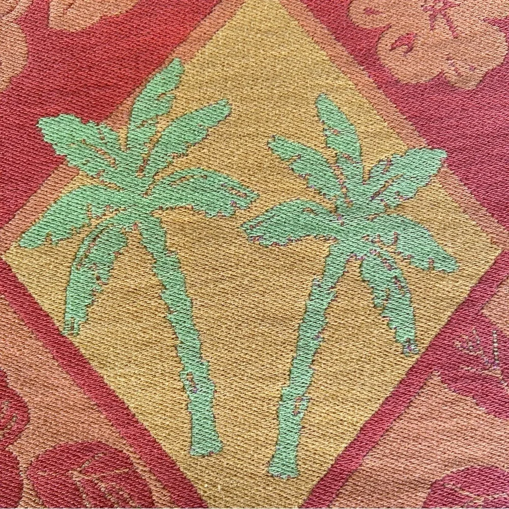 Y2K 100% Egyptian Cotton Oversized Beach Towel Colorful Palms Hibiscus 36x66